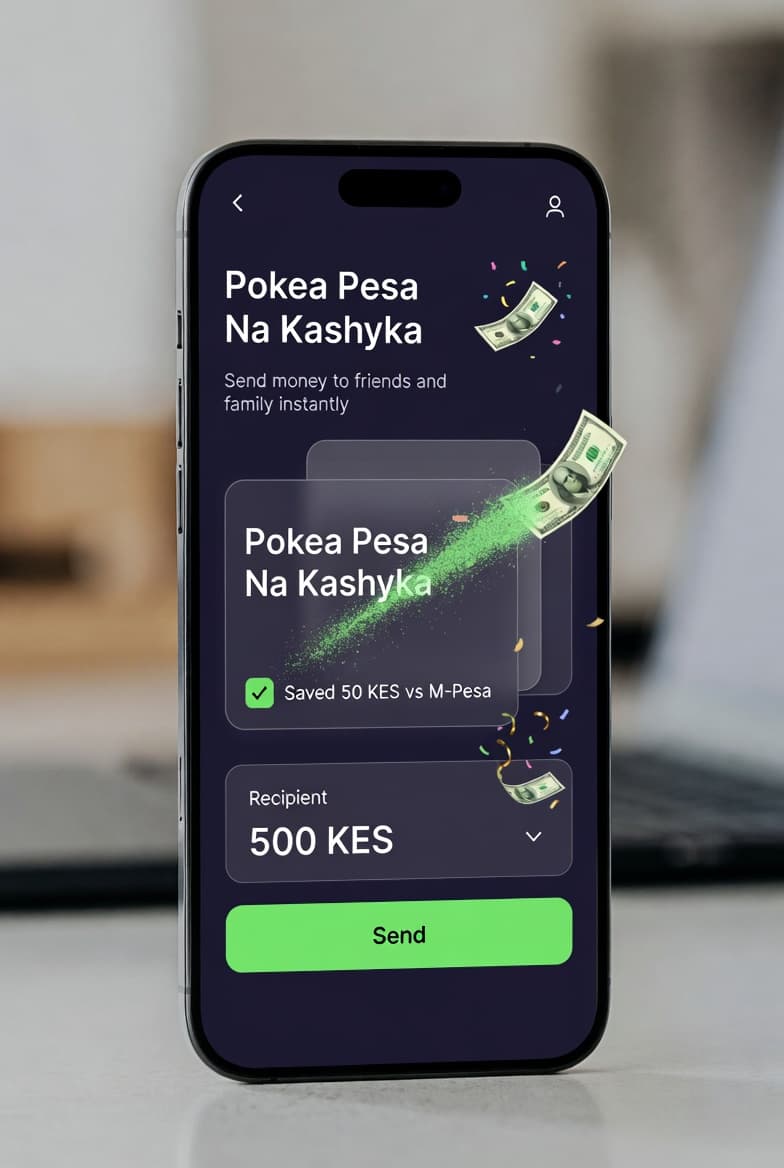 Kashyka P2P transfer screen