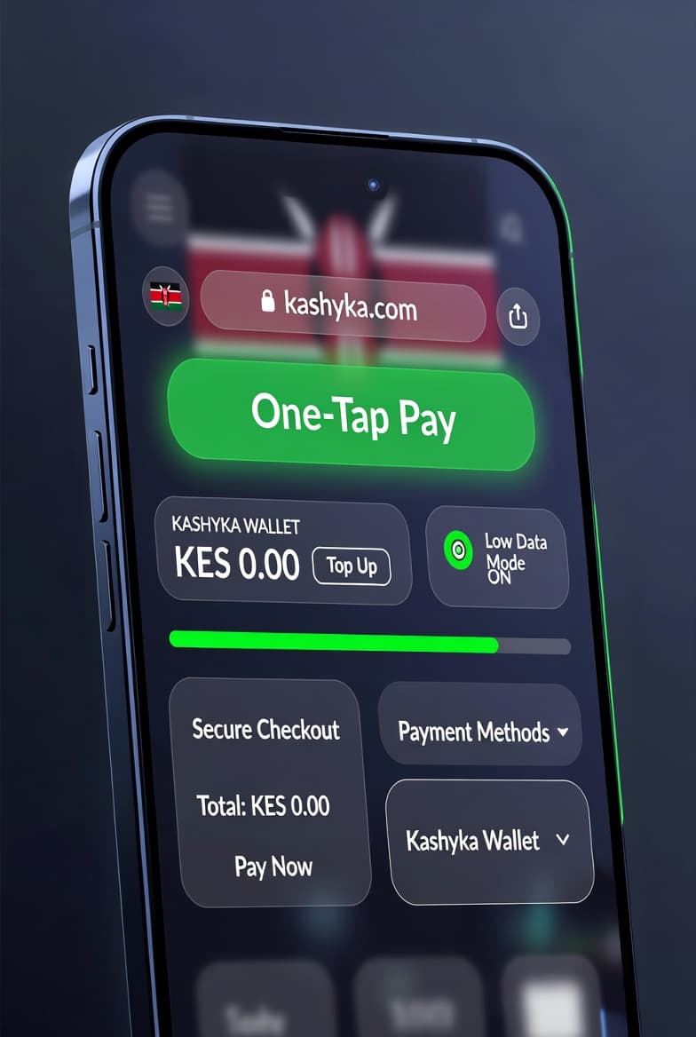 Kashyka payments checkout and top-up screen
